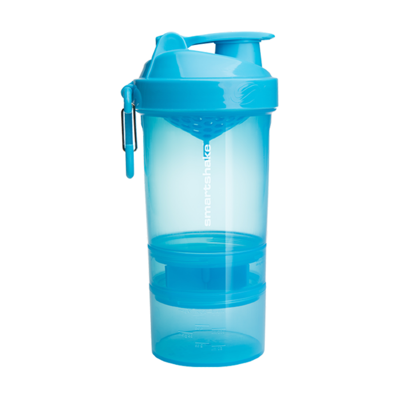 Original2Go Compartment Shaker By Smart Shake 600Ml / Neon Blue Category/shakers & Bottles