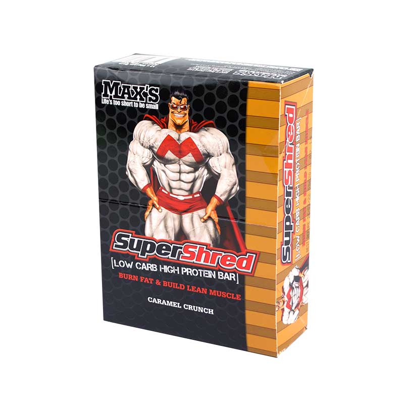Super Shred Protein Bar By Maxs Box Of 12 / Caramel Crunch Protein/bars & Consumables