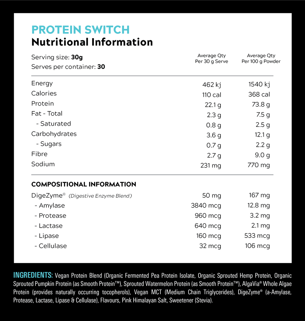 Protein Switch By Nutrition Protein/vegan & Plant