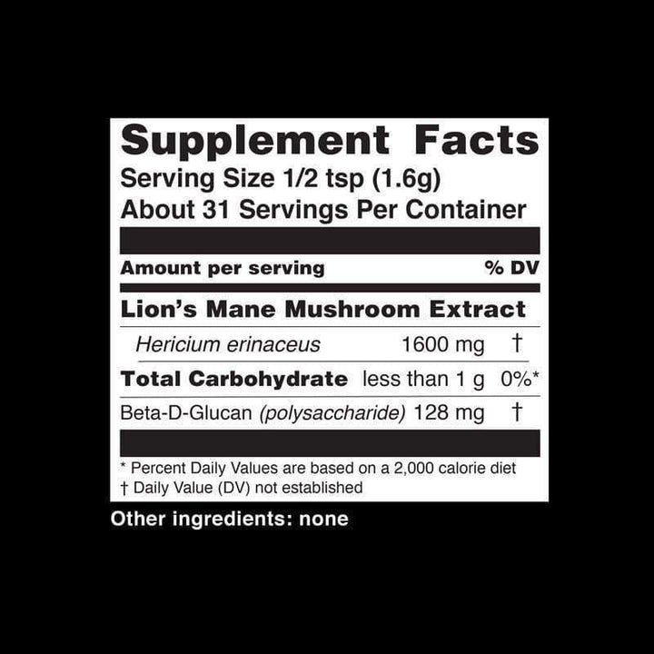 Nutritional information panel