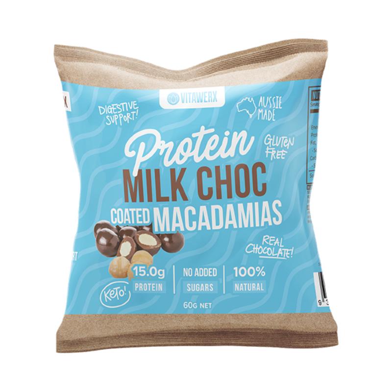 Protein Chocolate Coated Nuts By Vitawerx 60G / Macadamia Protein/bars & Consumables