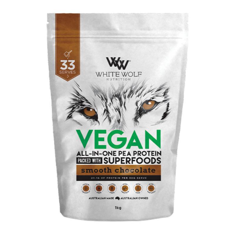 Vegan All-In-One Pea Protein with Superfoods by White Wolf,