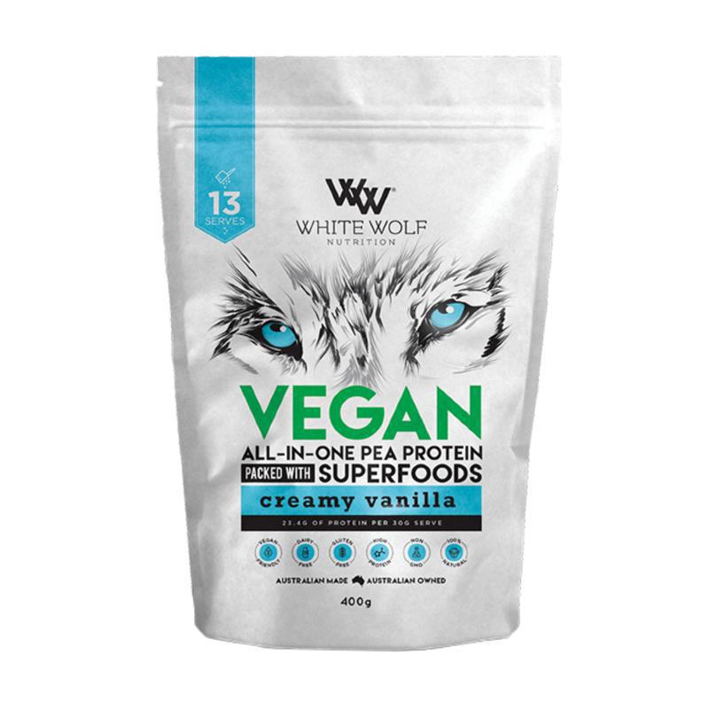 Vegan Protein Blend By White Wolf 400G / Creamy Vanilla Protein/vegan & Plant