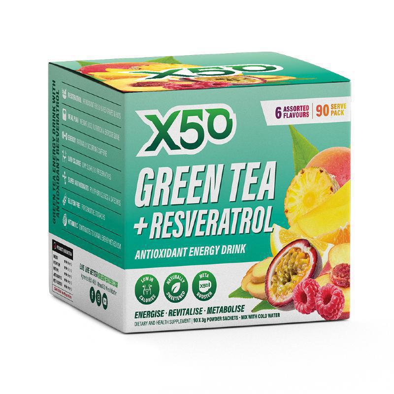 Green Tea + Resveratrol By X50 90 Serves / Assorted Sn/tea & Coffee